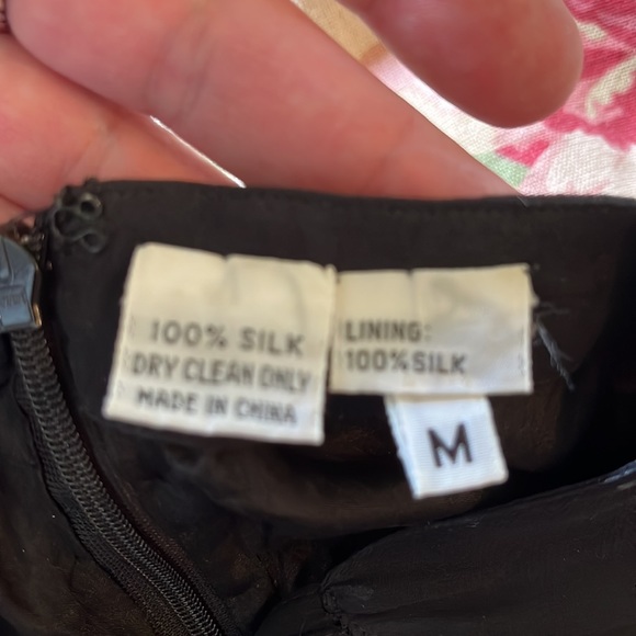 SWEE LO NY size Medium Flapper-Style Great Gadsby Silk Tank PinTuck Dress GOTH - Picture 11 of 17